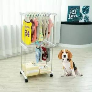 [JED] 용품 이동식 미니 선반 행거 강아지 2단 옷 정리대
