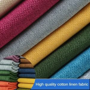 Sofacovers 가방 식탁보 바느질 커튼 커튼 천 부드럽고  노란색 미터로 일반 고급 코튼 린넨 원단