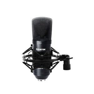 [미국배송] 스트리밍 ASMR 유튜브 보이스오버 게임 보컬(블랙)을 위한 PC 컴퓨터 홈 스튜디오용 SUUNTOK XLR 콘덴서 마이크 녹음