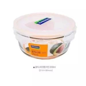 글라스락 밀폐용기 4호 유리반찬통 원형 유리밀폐용기 반찬통 2050ml