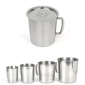 [RIZPICK]5리터 스텐 계량컵 계량비커 19.5x21cm 뚜껑포함