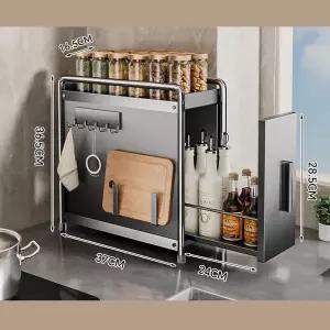 36cm 수납정리선반02 서랍식 주방 슬라이딩