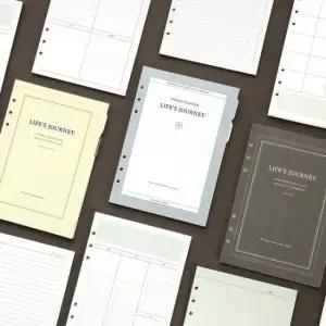 [문구/오피스] 사무용품 바인더 다이어리 속지세트 A5 만년 6공 저니 플래너