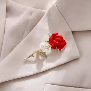 예쁜 다이아몬드 장미 옷핀 브로치 클립 액세서리 핀