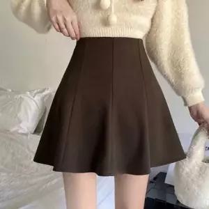 여성 A라인 미니 숏 주름 스커트 겨울 간절기 치마