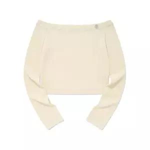 키르시 KIRSH 컬렉션 레이스 오프숄더 티셔츠 크림 J31C2CRL01CRE