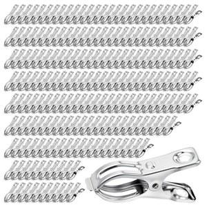 업그레이드된 200개의 PCS 정원 클립, 온실 클램프 100% 스테인리스 스틸 헤비 듀티 그린하우스 클립 - 후프에 그늘막이나 식물 덮개를 고정할 수 있는 강력한 그립력