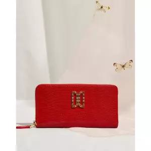 닥스 DAKS 선물포장ALEXA레드 가죽 스와르브스키 DD로고 지퍼돌이 장지갑 DCWA3E285 399902