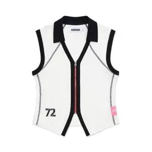 키르시 KIRSH 풀 오픈 피케 슬리브리스 화이트 J42C2KSL03WHA