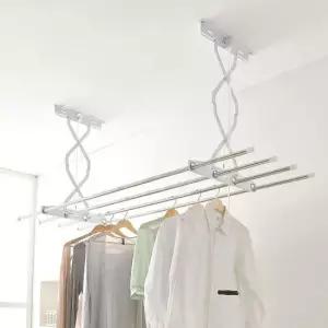 튼튼한빨래건조대 천장 빨래건조대 2단 천정형 건조대봉 125cm/베란다