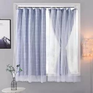 행거 커튼 커텐 창문 작은창 이중 신축봉 방 망사 도어 가리개  [mW903D2D]