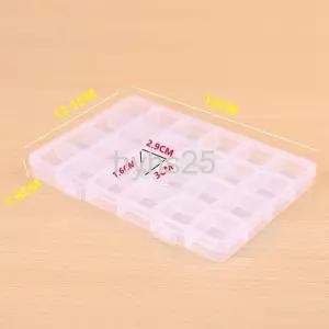  24개의 구획 플라스틱 상자 케이스 보석 구슬 보관 용기 공예 정리함