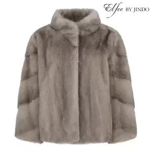 [롯데백화점]진도모피 쉐브론 소매 유색 밍크 휘메일 자켓(K7W3EJ34_)