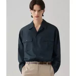 DRAW FIT 루크 투 포켓 오픈카라 셔츠 [NAVY] DFSH5104NV 358913