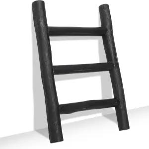 FUIN 완전히 조립된 나무 티 타월 사다리 미니 랙 디스플레이 행거 시골 욕실 장식용 작은 소박한 농가