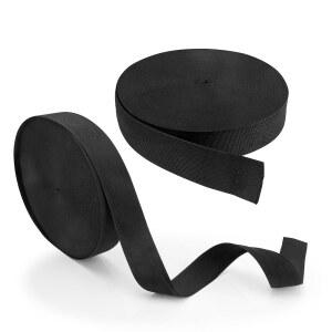 SQIUQK 2인치 두꺼운 타입의 헤비 듀티 나일론 웨빙 50야드 블랙 스트랩 웨빙, 반려견 목줄, 목걸이, 안전벨트, 배낭, 야외 DIY 장비 수리에 적합합니다