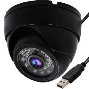 [미국배송] SVPRO USB 보안 카메라 720P IR 주야간 비전 방수 실내 실외 유선 카메라 반달 프로프루프 돔 플러그 앤 플레이 홈 컴퓨터 노트북 라즈베리 파이용