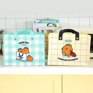 [문구] 핑크풋 당근 타포린 백 방수 쇼핑백 10개세트