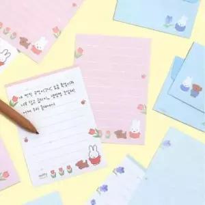 [문구] 미피 미니 생일 편지 엽서 캐릭터 편지지 세트 6개