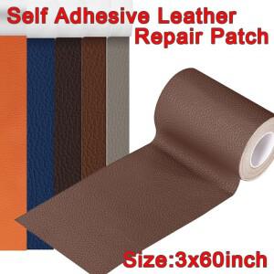 3X60인치 PU 가죽 수리 테이프 자가 접착 패치 비닐 스티커 가구 소파 자동차 시트 의자용