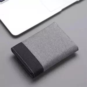 남학생지갑 심플한 남성 반지갑 빈티지 지갑 캐쥬얼 캔버스