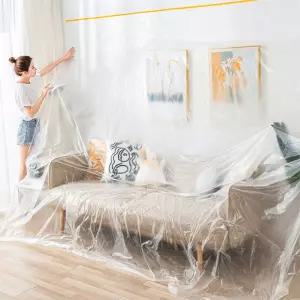 다용도 붙이는 도배 비닐 비닐막 방습 대형 덮개 3x20M 인테리어 공사 보양 가림막 투명 먼지 커버링