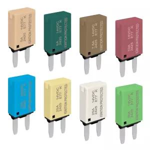 ATM 자동 구색 키트 리셋 가능 퓨즈 5A 6A 7.5A 10A 15A 20A 25A 30A 로우 프로파일 미니 블레이드 자동차