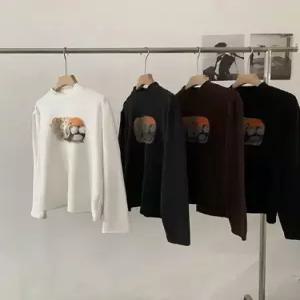 여자 동계 긴팔 데일룩 티 상의 프린트 오말레이 슬림핏 차이나 DAOL4