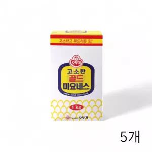오뚜기 골드 마요네즈 1KG X 5개 골드마요네즈 업소용마요네즈 파우치마요네즈