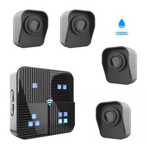 크랭크 라디오 등산 휴대용 재난 비상용 무선 진입로 경보 IP65 방수 PIR 모션 센서 감지기 800 미터 감지