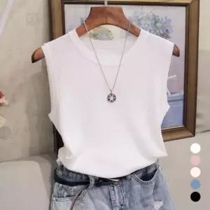 [옷은날개] 골지 라운드 민소매티