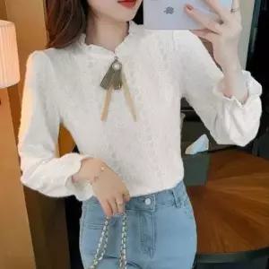 [옷은날개] 여성 블라우스 페미닌 레이스 프릴 셔츠 오피스룩