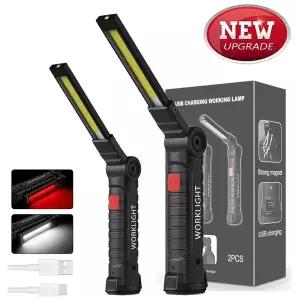 크랭크 라디오 등산 휴대용 재난 비상용 LED 손전등 충전식 작업 조명 후크 마그네틱 내장 배터리 USB 플래