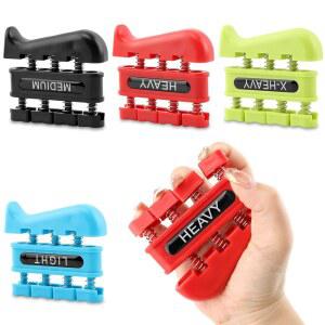 손가락, 손, 팔뚝의 손재주와 근력을 향상시키기 위한 4Pcs 핑거 강화기, 손가락 운동기, 음악가, 등반가를 2013 그립 근력 트레이너