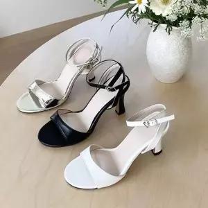 [JHP11990_51IM]여성 하이힐 슬링백샌들 토오픈 발목 힐 (29027380A)