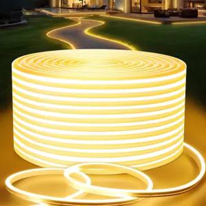 라모모 네온 로프 조명 65.6피트 방수 따뜻한 흰색 LED 스트립 침실 실외 실내 주방 DIY 디자인 캐비닛용