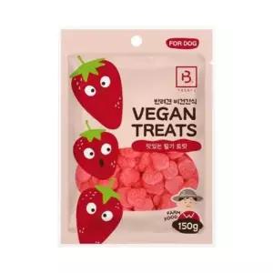 강아지 비건 간식 논산 딸기 트릿 150g 1P 한입 스낵