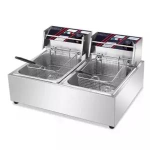 업소용 전기 튀김기 2구 탁상형 통닭 프라이어 상업용 가정용