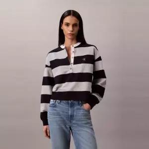 [백화점 홈쇼핑 정품] 캘빈클라인 진 여성 바시티 스트라이프 헨리 탑(47F213G)