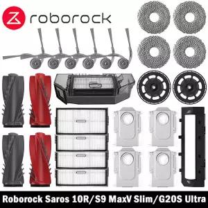 콤푸레샤 부품 Roborock Saros 10R/S9 MaxV Slim/G20S 액세서리 메인 사이드 브러시 걸레 Hepa 필터 먼지