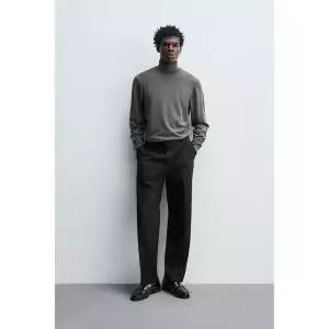 ZARA 베이직 하이넥 스웨터 - 그레이