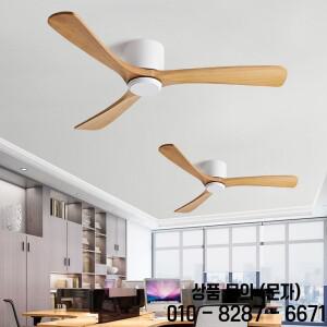 북유럽 단단한 천장 팬 원격 제어 기능이 있는 조용한 침실 및 식당 저층 가변 주파수 선풍기
