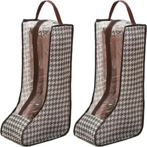 2팩 부츠 보관 가방 카우보이 휴대용 방진 및 정리함 포장용 신발 커버 보호 여행 일상용 키 큰