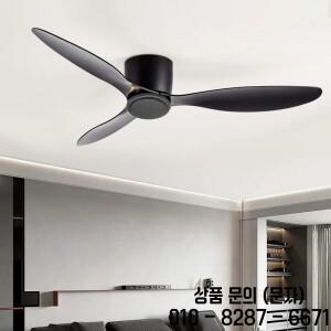 모던 블랙 화이트 로우 플로어 DC 천장 팬 리모컨 포함 심플한 선풍기 조명 없는 가정용 30W