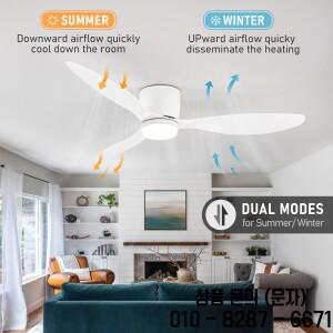 IRALAN LED 조명 DC 모터 천장 선풍기 높은 기류 리모컨 주방 침실 다이닝 룸 파티오 42/52 인치