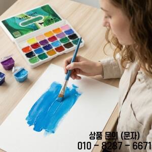 마리의 24색 젤리 구아슈 물감 세트 초보자용 농축 30ML 교체 가능한 팩