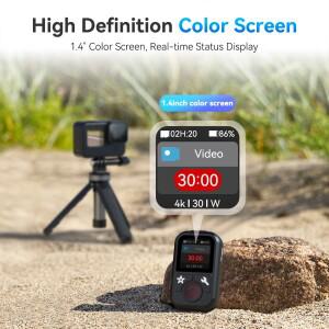 GoPro Hero 13/12/11/10/9/8/MAX 용 스마트 스포츠 카메라 원격 제어 60M 범위 방수 충전식 컨트롤러