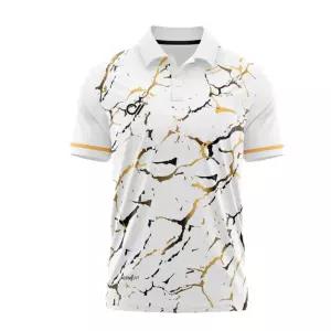 그래픽 볼링 유니폼 카라 반팔 티셔츠 화이트