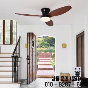 조명이 있는 천장 선풍기 3가지 색상 속도 타이밍 원격 제어 기능이 주방 침실 식당용 블레이드 3개