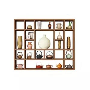 원목컵진열장 컵진열장 소품장식장 월넛 호두색 미니그릇장